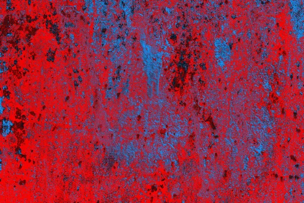 Parlak Kırmızı Mavi Renkli Grunge Duvar Dokusu Arkaplanı — Stok fotoğraf