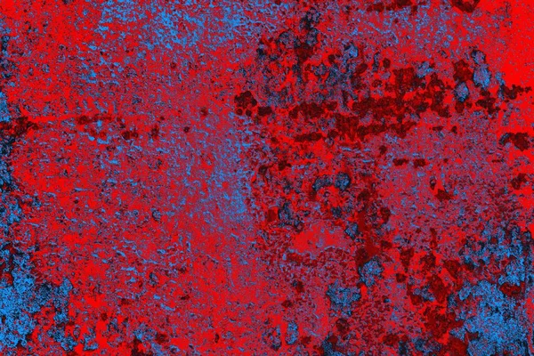 Parlak kırmızı ve mavi renkli grunge duvar dokusu arkaplanı