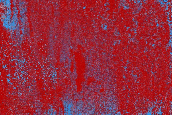 Rood Blauw Zwart Gekleurde Grunge Muur Met Gebarsten Gedateerde Textuur — Stockfoto