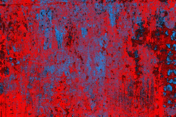 Parlak kırmızı ve mavi renkli grunge duvar dokusu arkaplanı