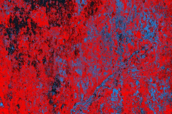 Kırmızı ve mavi renkli grungy duvar, desenli arka plan