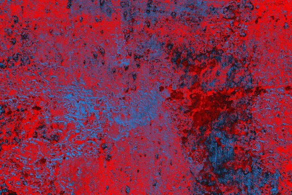 Parlak kırmızı ve mavi renkli grunge duvar dokusu arkaplanı