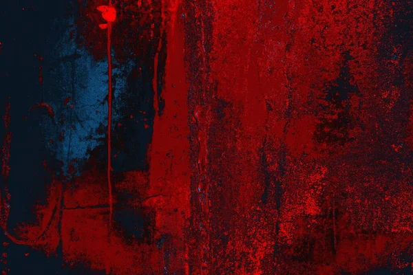 明るい赤と青の色のグランジの壁のテクスチャの背景 — ストック写真