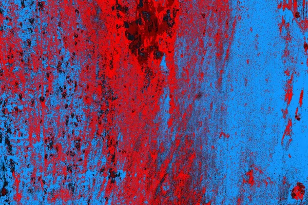 Parlak kırmızı ve mavi renkli grunge duvar dokusu arkaplanı