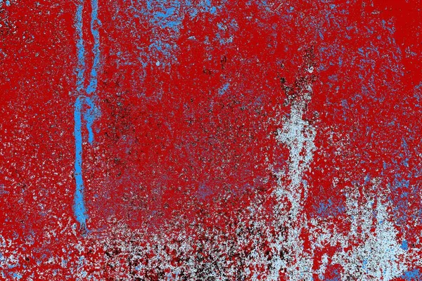 Kırık tarih arkaplanı olan kırmızı, mavi ve siyah grunge duvar