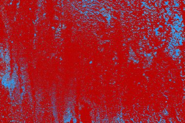 Kırık tarih arkaplanı olan kırmızı, mavi ve siyah grunge duvar