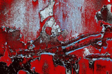 Dökülen boya paslı metal dokusu