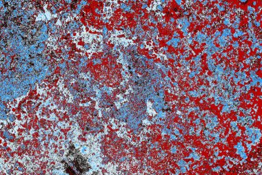 Dökülen boya paslı metal dokusu