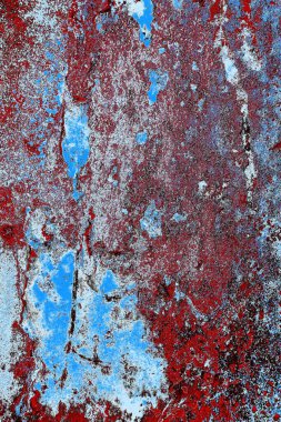 Dökülen boya paslı metal dokusu