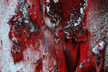 Dökülen boya paslı metal dokusu