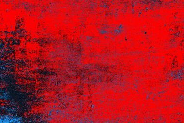 Kırmızı ve mavi renkli grunge duvar dokusu arkaplanı