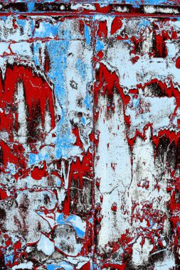 Dökülen boya paslı metal dokusu