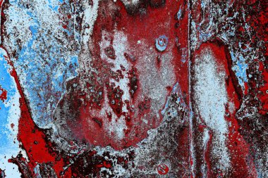 Dökülen boya paslı metal dokusu