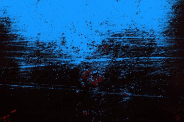 Kırık tarih arkaplanı olan kırmızı, mavi ve siyah grunge duvar