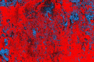 Kırmızı ve mavi renkli grunge duvar dokusu arkaplanı