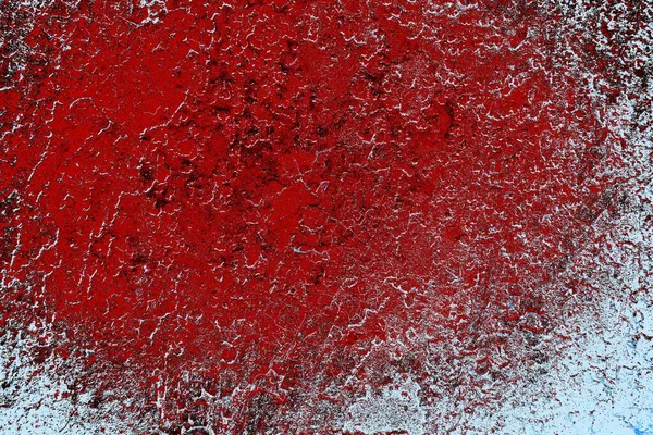 Kırık tarih arkaplanı olan kırmızı, mavi ve siyah grunge duvar