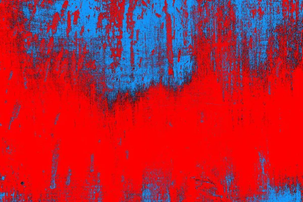 Neon kırmızı ve mavi renkli grunge duvar dokusu arkaplanı