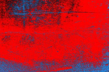 Neon kırmızı ve mavi renkli grunge duvar dokusu arkaplanı