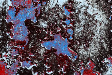 Dökülen boya paslı metal dokusu