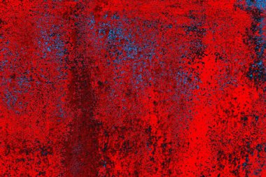 Parlak kırmızı ve mavi renkli grunge duvar dokusu arkaplanı