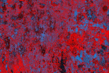 Kırmızı ve mavi renkli grunge duvar dokusu arkaplanı