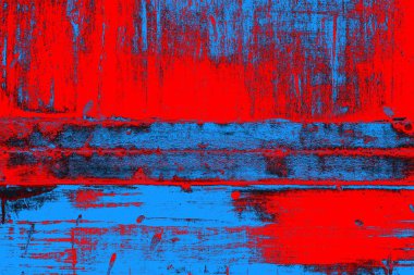 Neon kırmızı ve mavi renkli grunge duvar dokusu arkaplanı