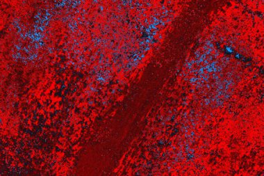 Parlak kırmızı ve mavi renkli grunge duvar dokusu arkaplanı