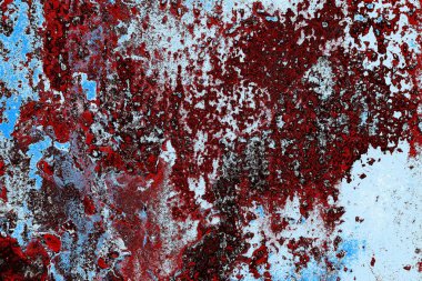 Dökülen boya paslı metal dokusu