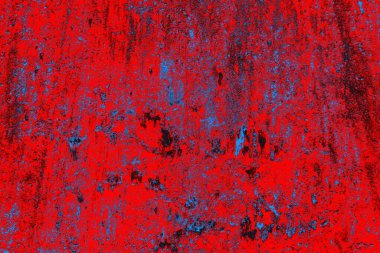 Parlak kırmızı ve mavi renkli grunge duvar dokusu arkaplanı