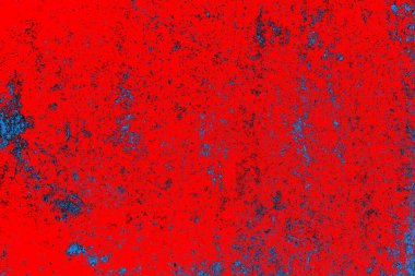 Neon kırmızı ve mavi renkli grunge duvar dokusu arkaplanı