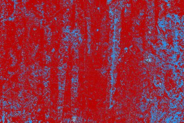 Kırık tarih arkaplanı olan kırmızı, mavi ve siyah grunge duvar