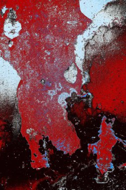 Dökülen boya paslı metal dokusu