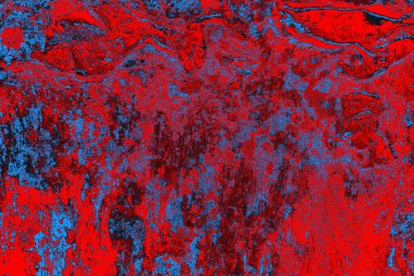 Kırmızı ve mavi renkli grunge duvar dokusu arkaplanı