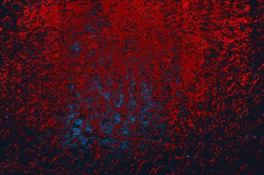 Kırmızı ve mavi renkli grungy duvar, desenli arka plan