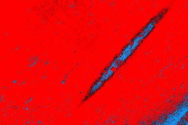 Neon kırmızı ve mavi renkli grunge duvar dokusu arkaplanı