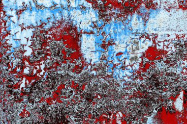 Dökülen boya paslı metal dokusu