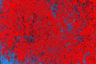 Neon kırmızı ve mavi renkli grunge duvar dokusu arkaplanı