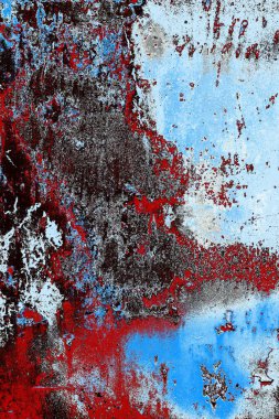 Dökülen boya paslı metal dokusu