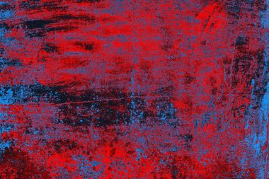 Kırmızı ve mavi renkli grunge duvar dokusu arkaplanı