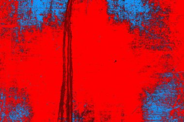 Neon kırmızı ve mavi renkli grunge duvar dokusu arkaplanı