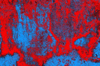 Kırmızı ve mavi renkli grunge duvar dokusu arkaplanı