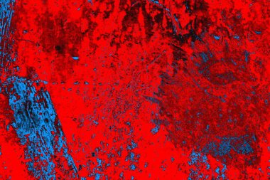 Kırmızı ve mavi renkli grunge duvar dokusu arkaplanı