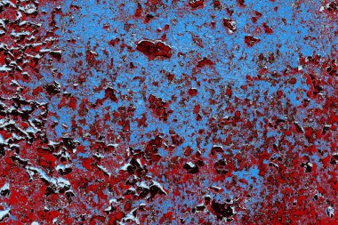 Dökülen boya paslı metal dokusu