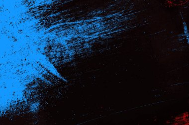 Kırık tarih arkaplanı olan kırmızı, mavi ve siyah grunge duvar