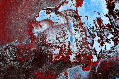 Dökülen boya paslı metal dokusu