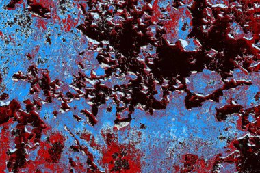 Dökülen boya paslı metal dokusu