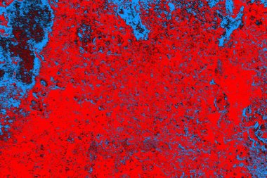 Kırmızı ve mavi renkli grunge duvar dokusu arkaplanı