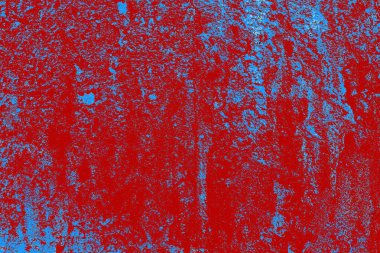 Kırık tarih arkaplanı olan kırmızı, mavi ve siyah grunge duvar