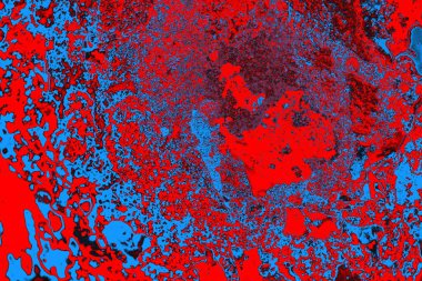 Neon kırmızı ve mavi renkli grunge duvar dokusu arkaplanı