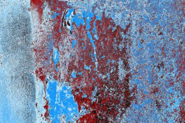 Dökülen boya paslı metal dokusu